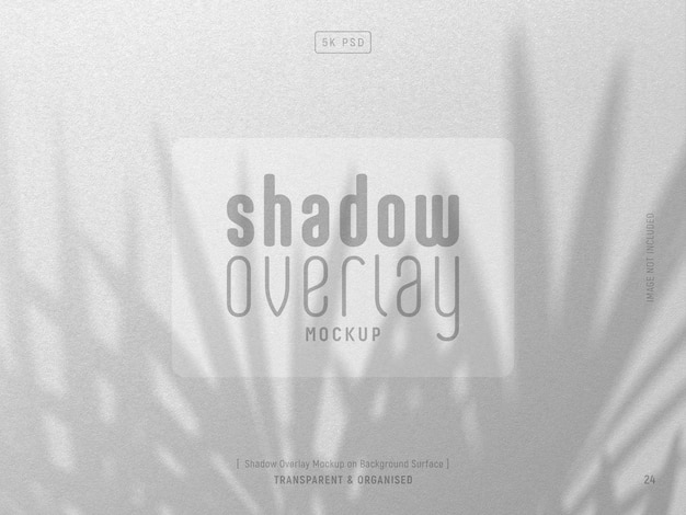 Organic shadow overlay mockup on background texture