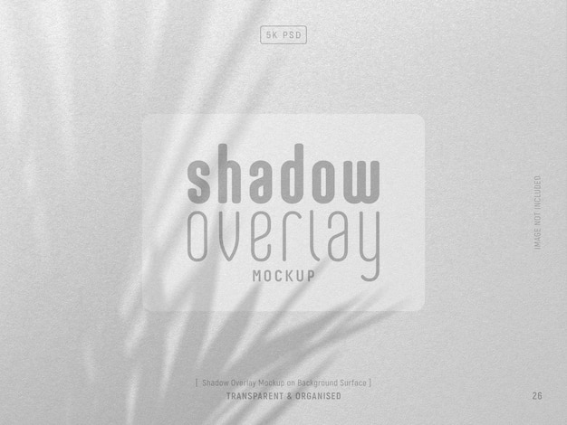 Organic shadow overlay mockup on background texture