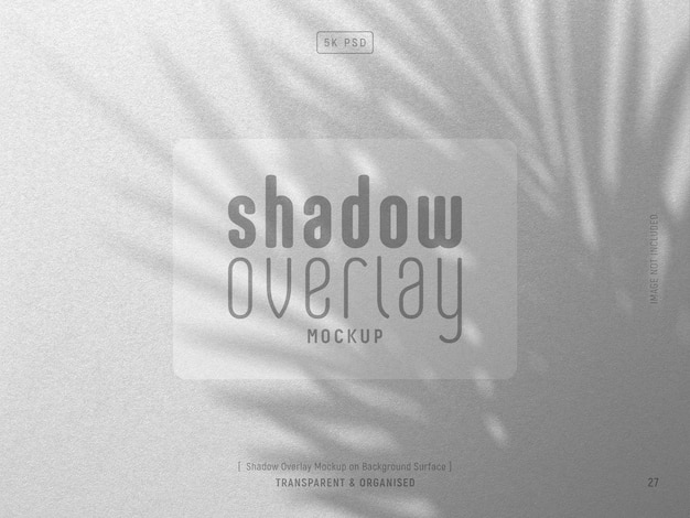 PSD organic shadow overlay mockup on background texture