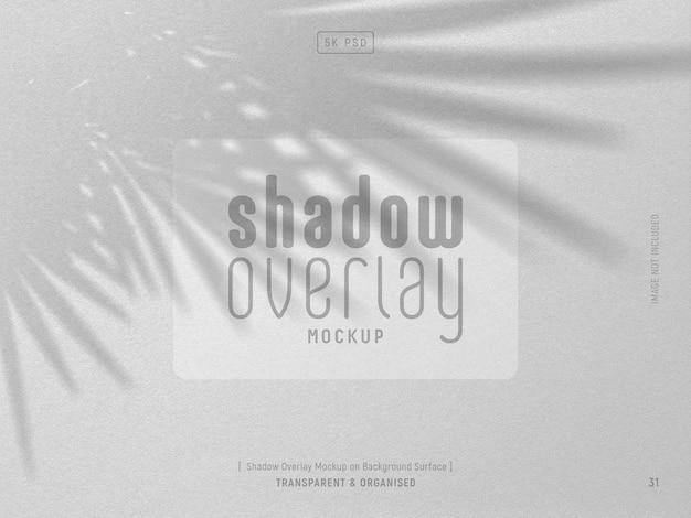 Organic shadow overlay mockup on background texture