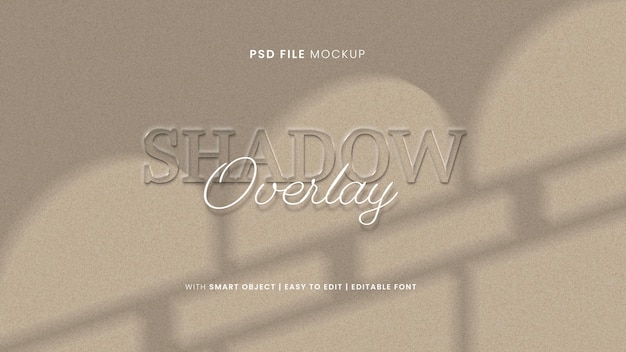 Organic shadow overlay mockup on textured surface background