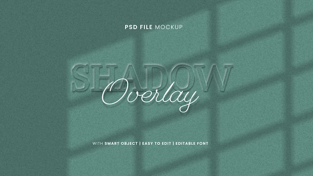 PSD organic shadow overlay mockup on textured surface background