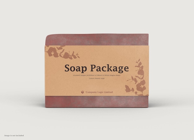 Organic soap bar packaging mockup