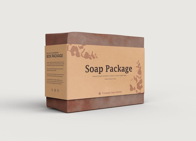 PSD organic soap bar packaging mockup