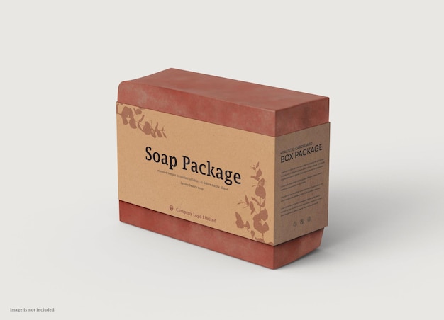 Organic soap bar packaging mockup