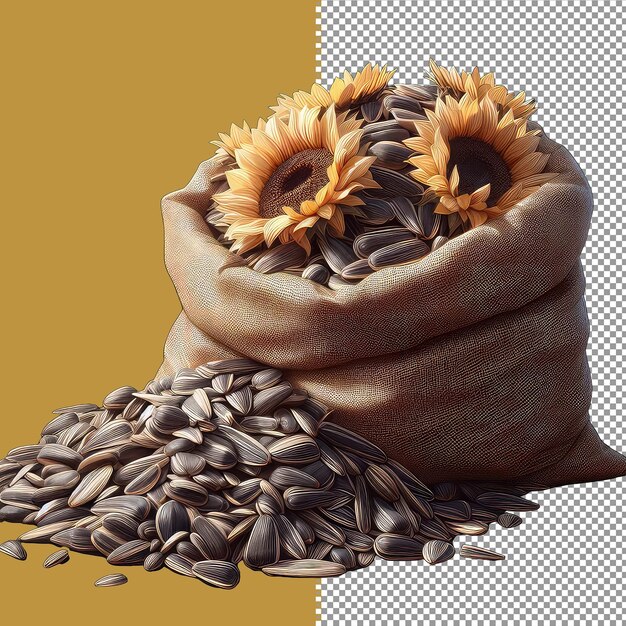 PSD organic_sunflower_kernelspng (オーガニック・サンフラワー・カーネル)