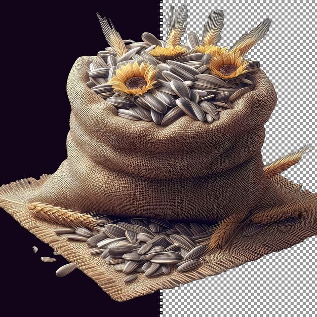 PSD organic_sunflower_kernelspng (オーガニック・サンフラワー・カーネル)