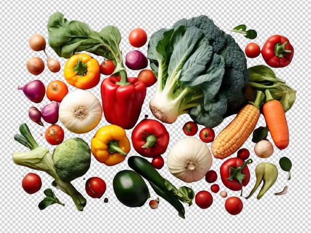 PSD organic vegetables png transparent