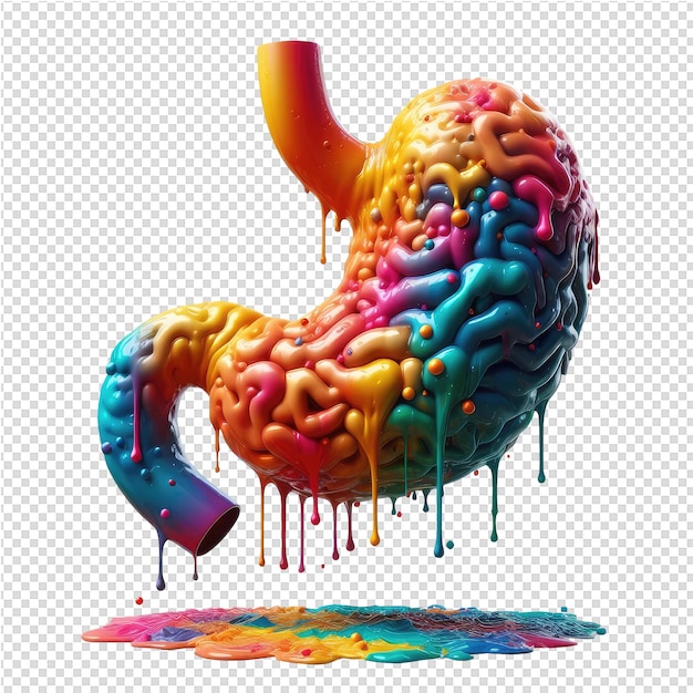 PSD organiczna symfonia 3d splash życia w ludzkiej anatomii