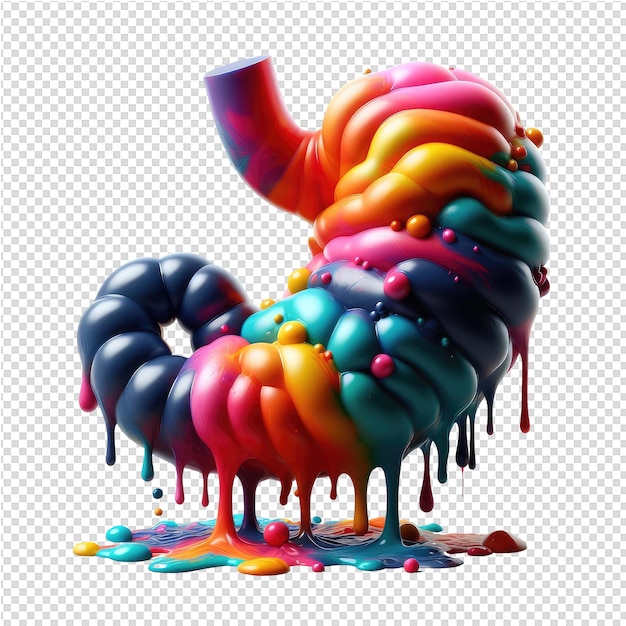 PSD organische symfonie een 3d splash van het leven in de menselijke anatomie