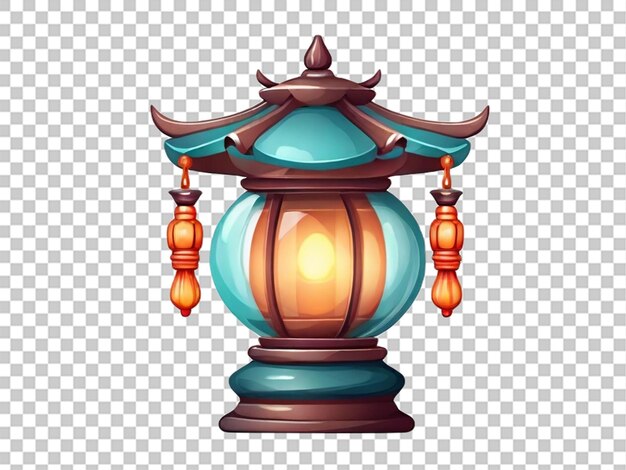 PSD oriental lantern icon cartoon of orients on white background