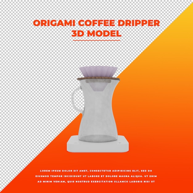 PSD origami coffee dripper