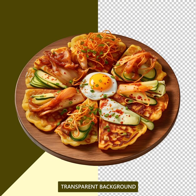 Original korean pajeon is presented beautifully with a clean background png psd file