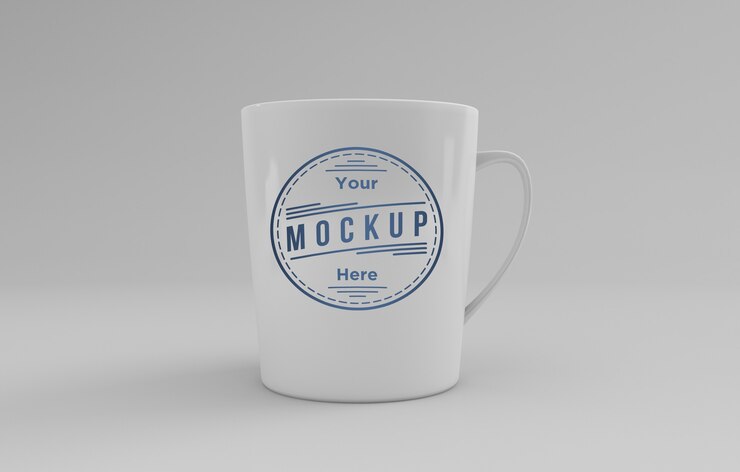 Originele witte mok Mockup 3D weergegeven geïsoleerd