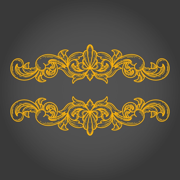 Ornament Border Bloemen Bruiloft Vintage