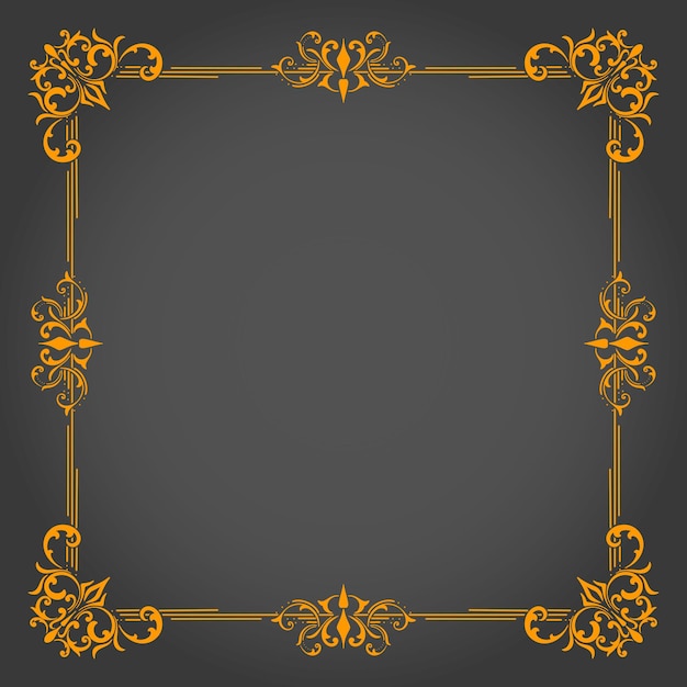 Ornament Border Kwiaty ślubne Vintage