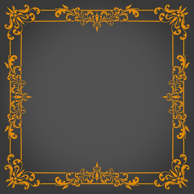 Ornament Border Kwiaty ślubne Vintage