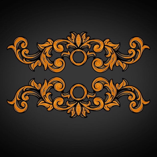 Ornament Vintage Çiçek Düğün Sade