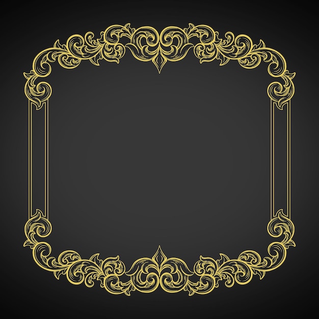Ornament Vintage Floral Wedding Simple