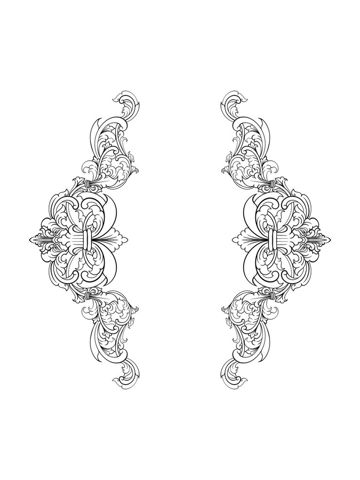 PSD ornament vintage ilustration