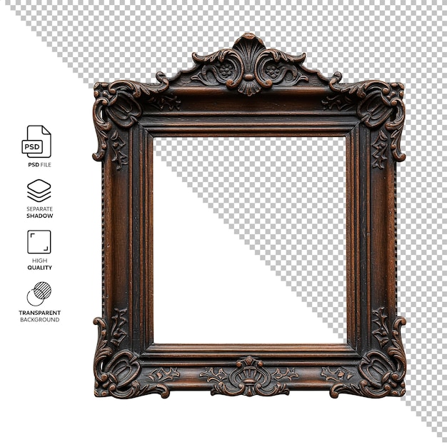 ornate brown picture frame