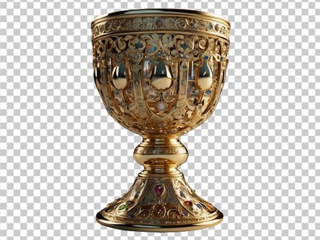 PSD ornate chalice embodies rich glass