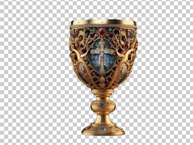 PSD ornate chalice embodies rich glass