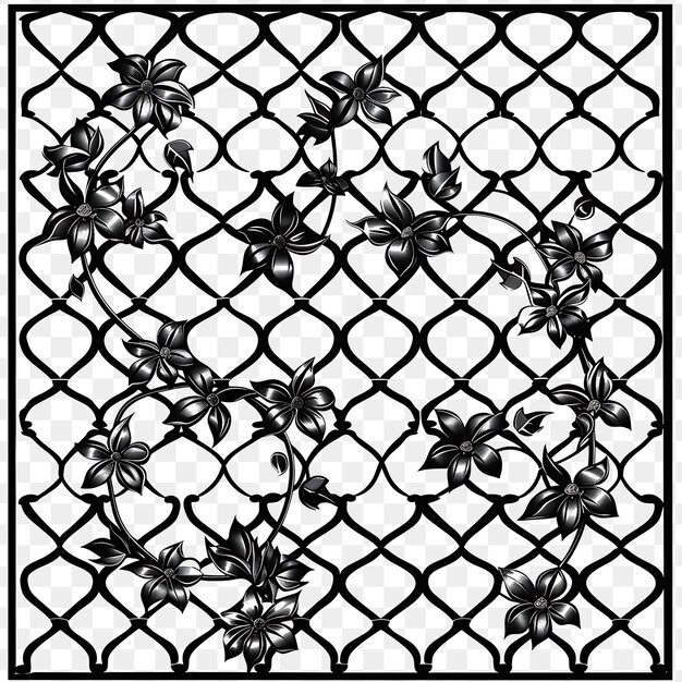 PSD ornate trellis made from cast iron filigree design with clem frame art decor creative design tattoo