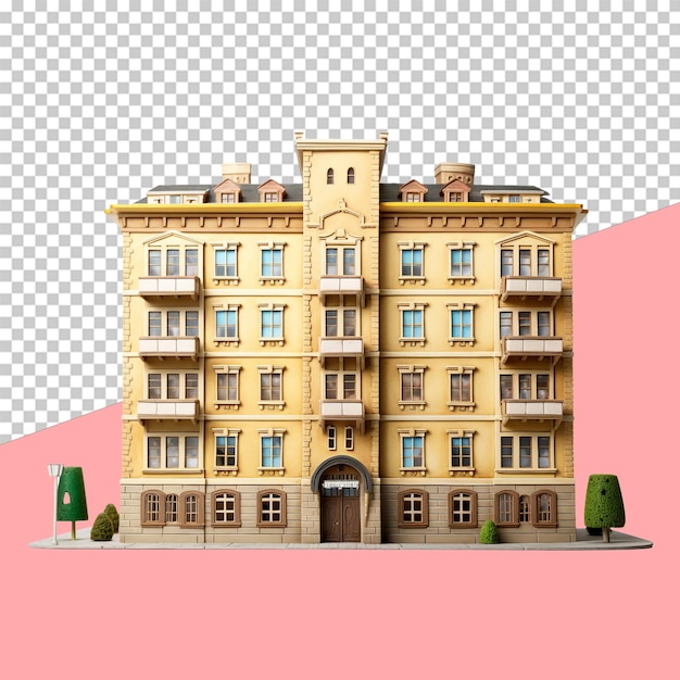 Orphanage building isolated object transparent background