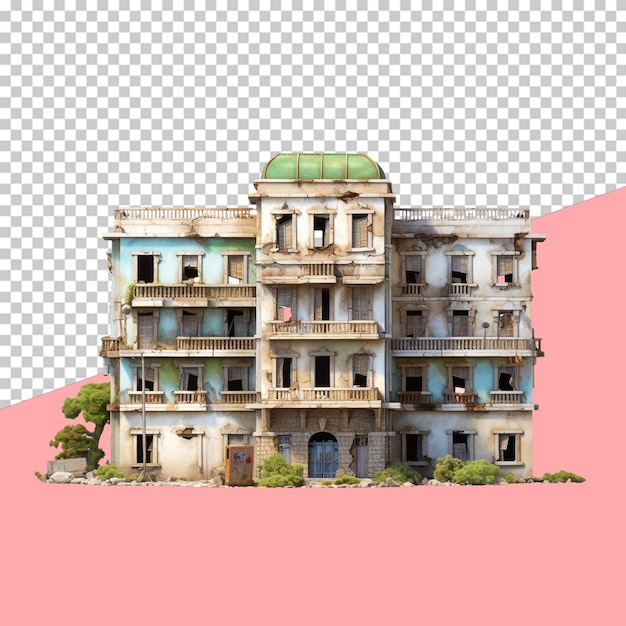 Orphanage building isolated object transparent background