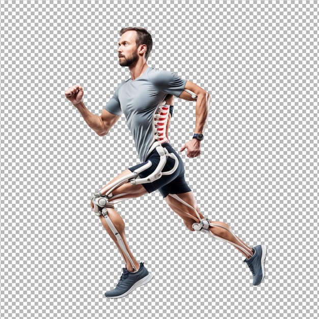 orthopaedic medical technology showing a man running png background