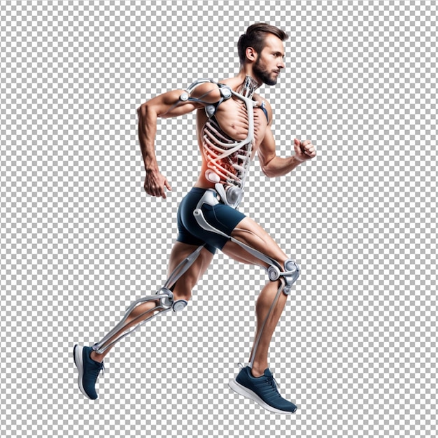 orthopaedic medical technology showing a man running png background