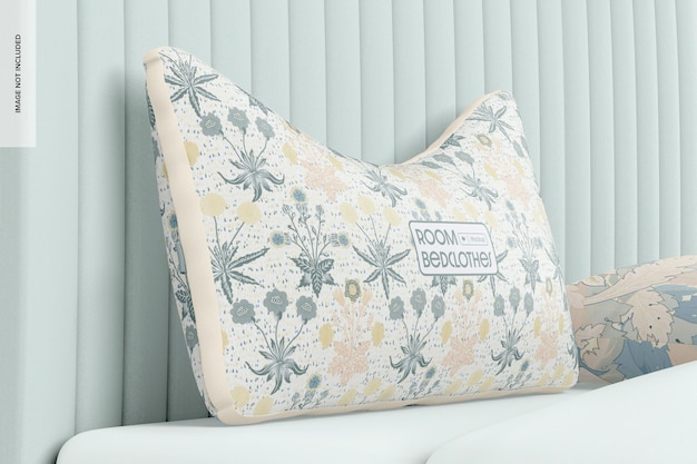 PSD orthopedic pillow mockup leaned