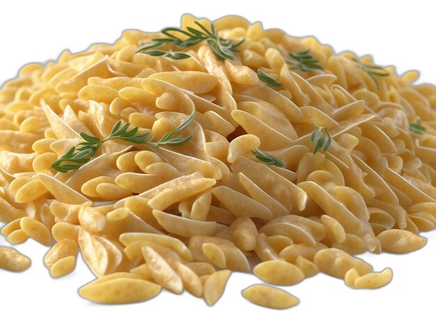 PSD orzo pasta psd op een witte achtergrond