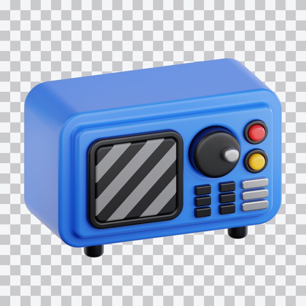 oscilloscope 3d illustration