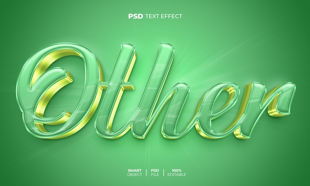 PSD other 3d editable text effect