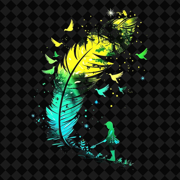 Otwarte Fantasy Nights Zaklęte krajobrazy z Neon Forest Y2K Art and Illustration Animal Designs