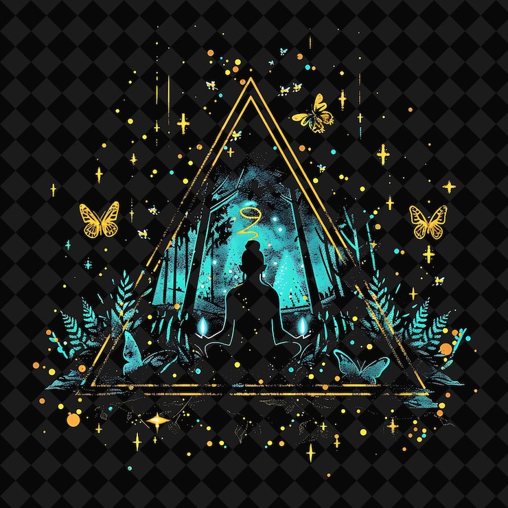 PSD otwarte fantasy nights zaklęte krajobrazy z neon forest y2k art and illustration animal designs