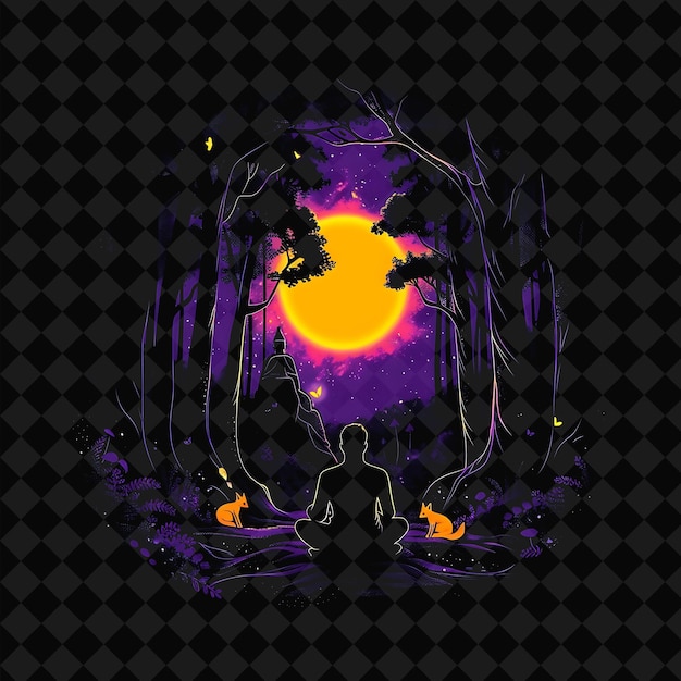 Otwarte Fantasy Nights Zaklęte krajobrazy z Neon Forest Y2K Art and Illustration Animal Designs
