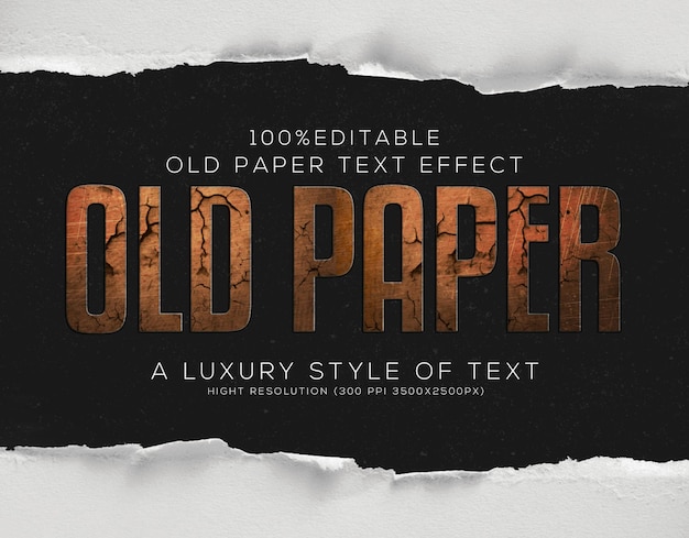 Oud papier tekststijleffect