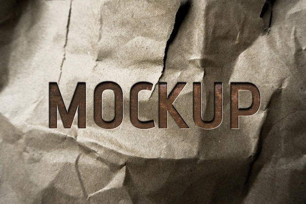 oud papier textuur logo mockup