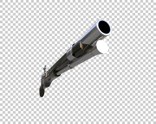 Oud pistool geïsoleerd op achtergrond 3D-rendering illustratie
