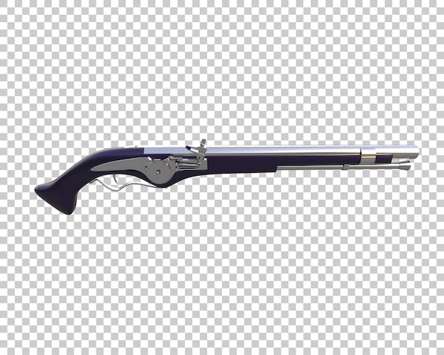 Oud pistool geïsoleerd op achtergrond 3D-rendering illustratie