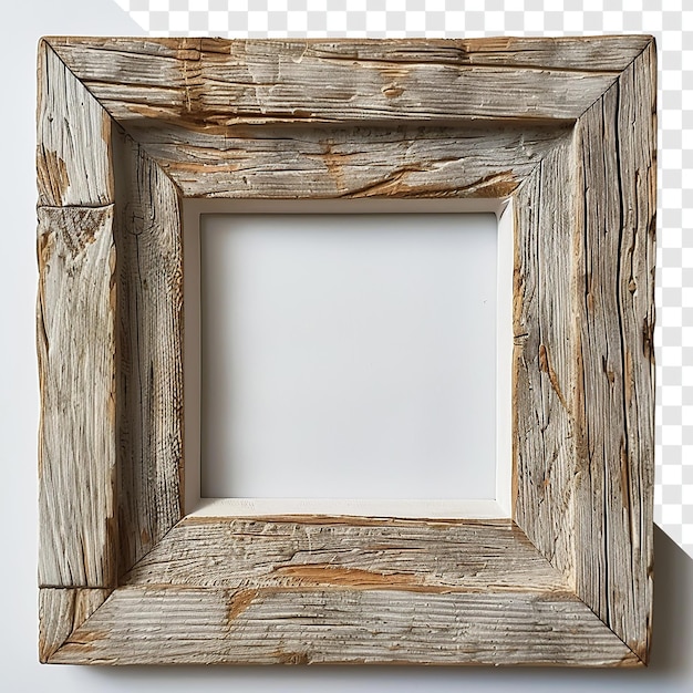 Oud rustic houten bas relief frame met doorzichtig midden