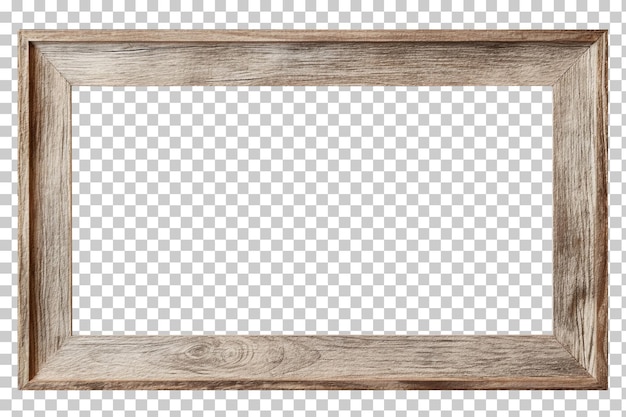 PSD oud rustiek houten frame geïsoleerd op transparante achtergrond png psd