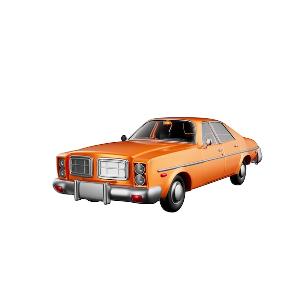 Oude 3D-illustratie van auto's