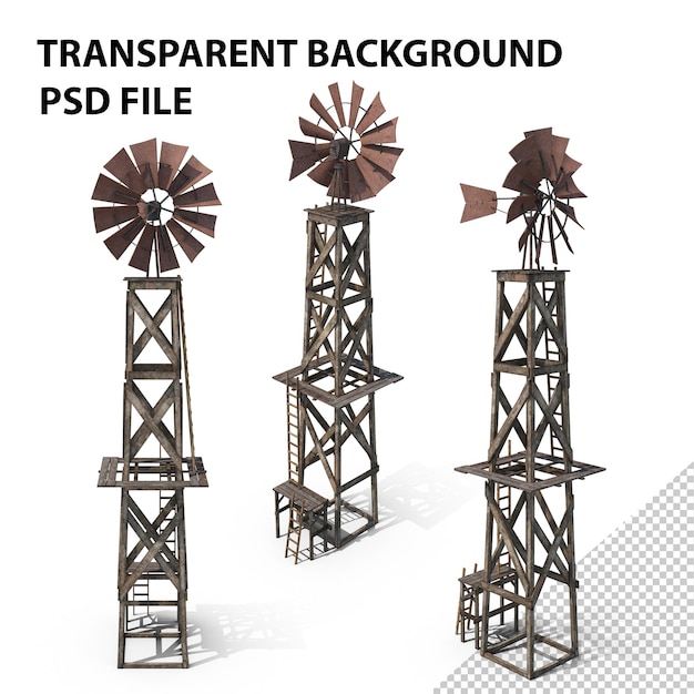 PSD oude boerderij windmolen png