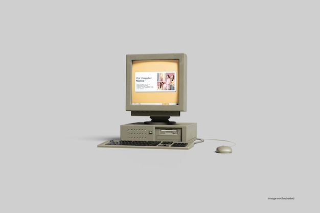 Oude computer mockup