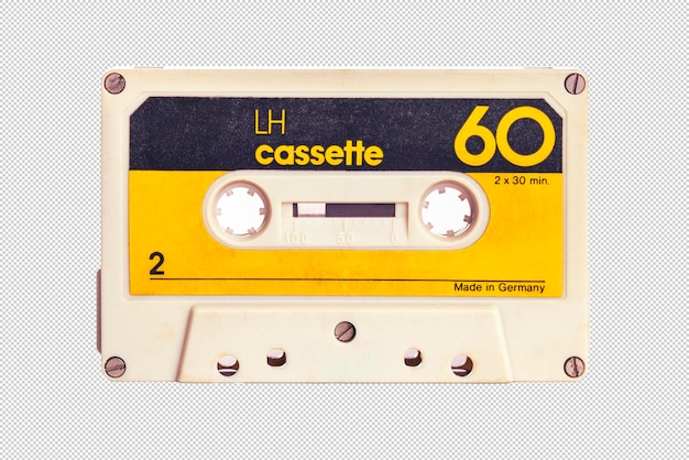 oude doorzichtige audio cassette geïsoleerd