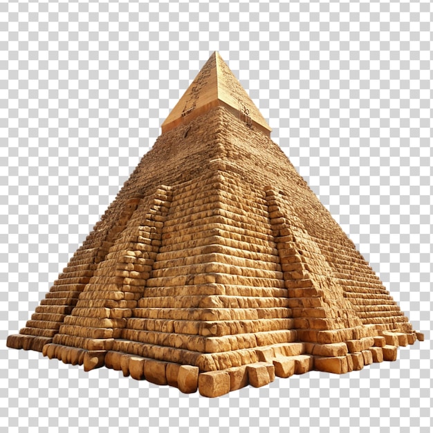 PSD oude egyptische piramide geïsoleerd op een doorzichtige achtergrond
